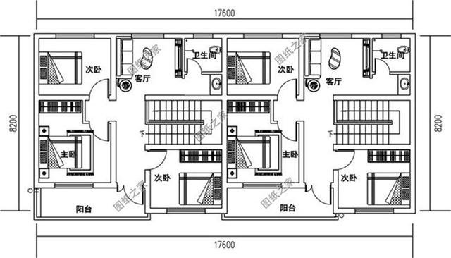 農(nóng)村兄弟雙拼二層別墅圖片，兄弟一起建房，這樣設(shè)計(jì)絕了