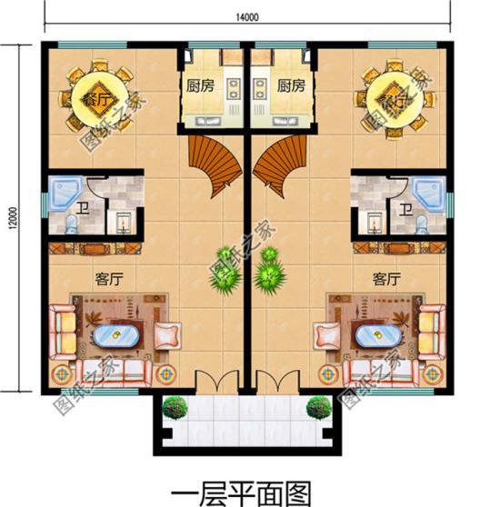 農(nóng)村兄弟雙拼二層別墅圖片，兄弟一起建房，這樣設(shè)計(jì)絕了