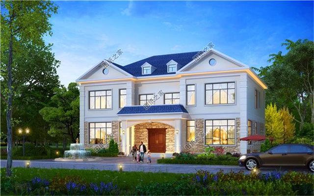 農(nóng)村兄弟雙拼二層別墅圖片，兄弟一起建房，這樣設(shè)計(jì)絕了