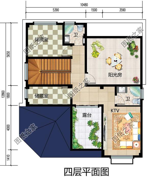 120平普通農村建房設計圖，造型完美，農村建房最明確的選擇