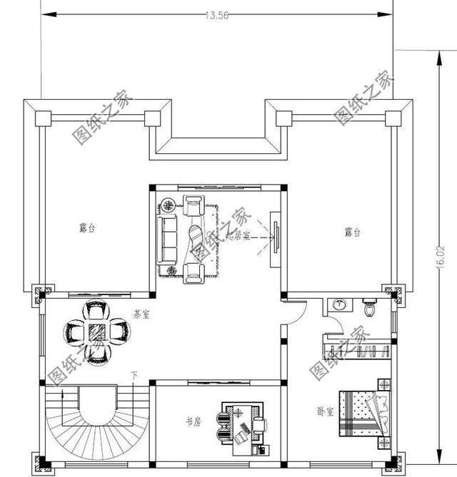 三款4層帶旋轉樓梯別墅設計圖，設計大氣又驚艷，這樣的別墅你值得擁有！