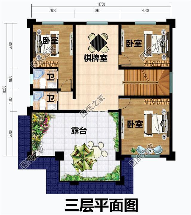 好看三間三層房屋圖，戶型住著舒服，這才是建房的好選擇