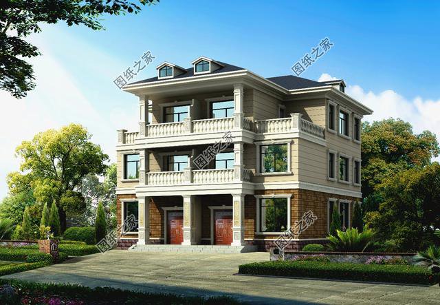 農村兩兄弟合并別墅設計圖，建起來霸氣的不行，成為全村的驕傲