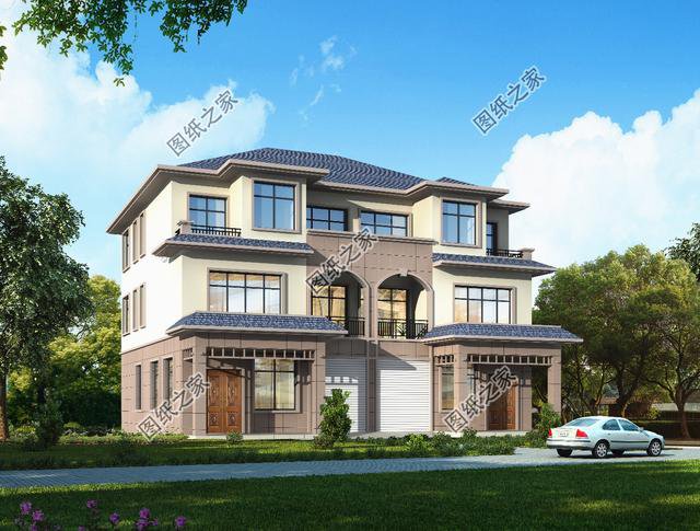 農村兩兄弟合并別墅設計圖，建起來霸氣的不行，成為全村的驕傲