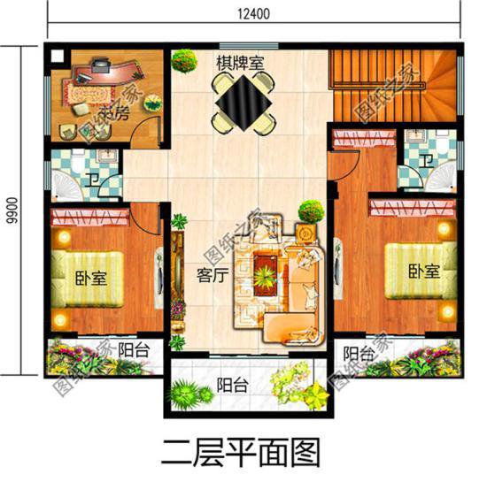 12米x10米農村自建房三層平面圖，分分鐘把別人家房子比下去