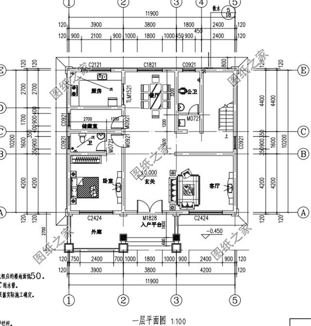 12米x10米農村自建房三層平面圖，分分鐘把別人家房子比下去