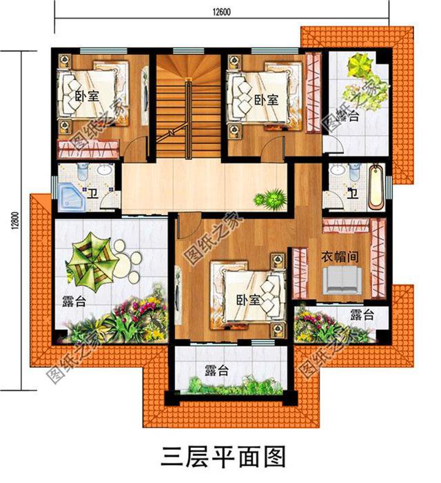 三款農(nóng)村三層帶陽臺外觀圖別墅設(shè)計，時尚大方又得體，人人都喜歡