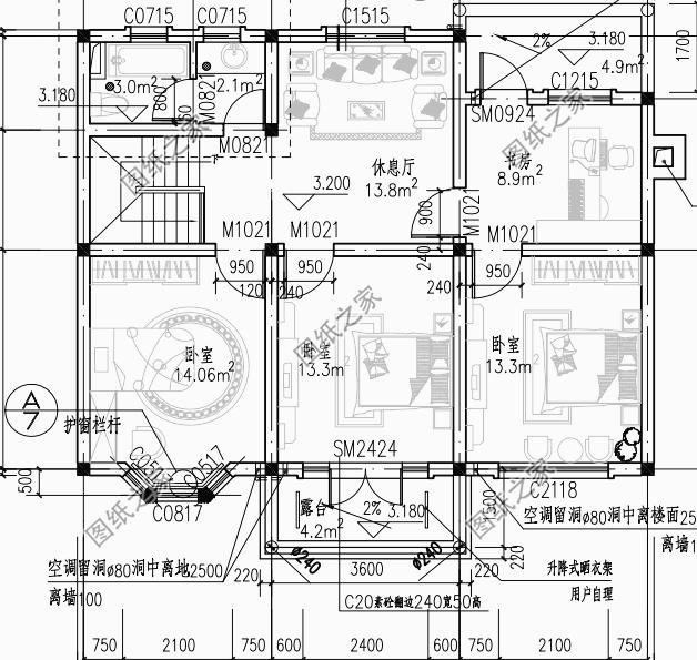 100平米鄉(xiāng)村二層自建房戶型圖，年輕人都該這樣建房，大家都很服氣