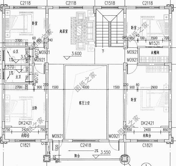 農(nóng)村四開間樓房戶型圖，獨(dú)特的空間配置合理更舒適