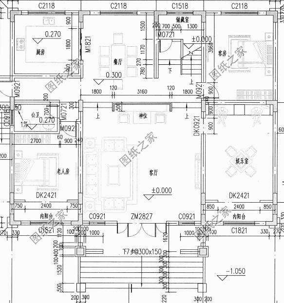 農(nóng)村四開間樓房戶型圖，獨(dú)特的空間配置合理更舒適