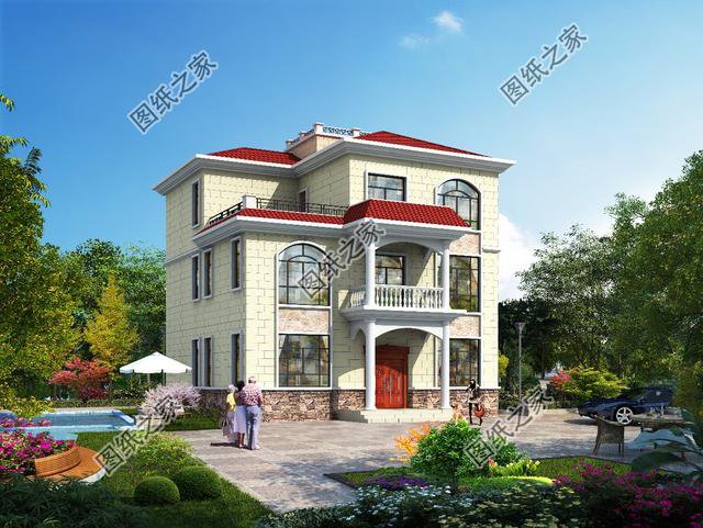 現(xiàn)代帶洗衣房三層自建房圖，對房間功能進行合理劃分，你喜不喜歡？