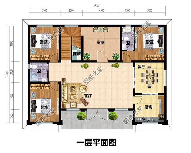 新中式帶堂屋的農村二層自建房，符合傳統的需要，看看有沒有適合你家的