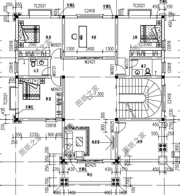 最新款農村三層半別墅圖紙，必將成為農村里數一數二的人