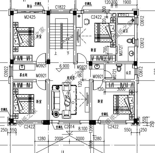最新款農村三層半別墅圖紙，必將成為農村里數一數二的人