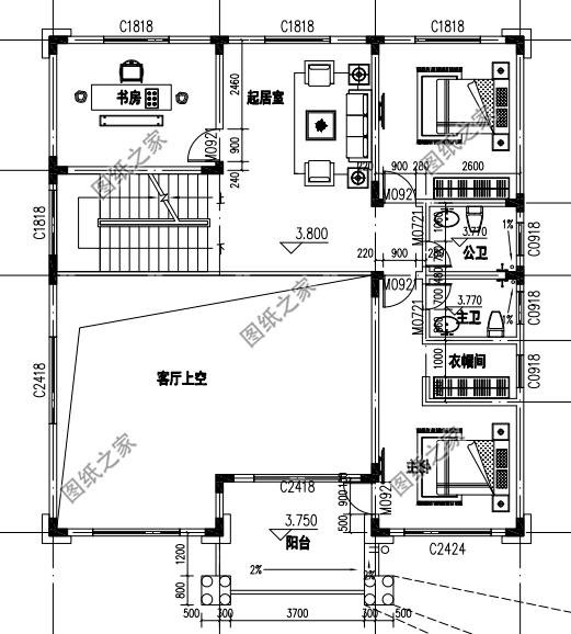 最新款農村三層半別墅圖紙，必將成為農村里數一數二的人