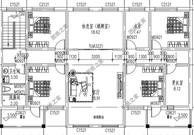 農村二層自建房設計圖紙，大戶型，家里人口多的可以這樣建