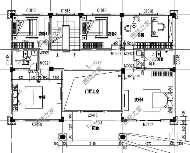 農村二層自建房設計圖紙，大戶型，家里人口多的可以這樣建