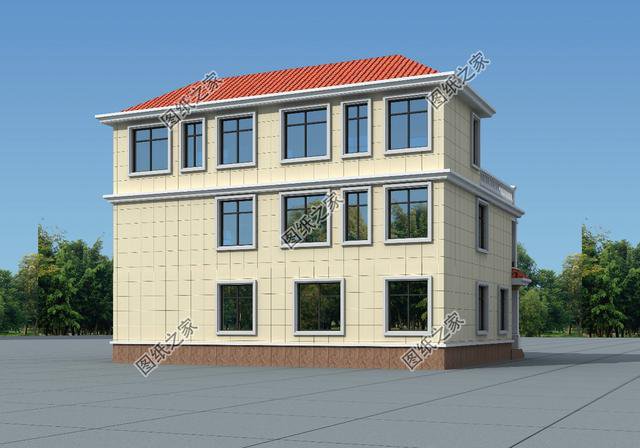 四間雙拼別墅圖，建一棟一家人互相幫襯，生活和和睦睦