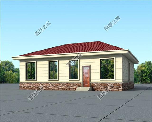 農村自建房一層效果圖，其中第四款是＂七＂字型戶型圖，蓋好驚艷全村