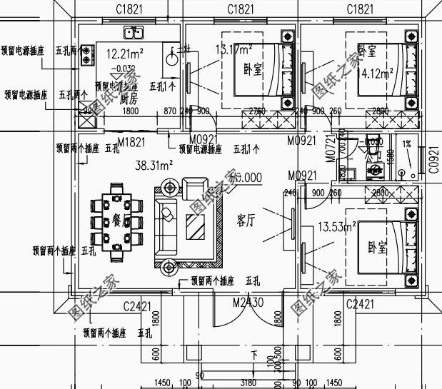 五款經(jīng)典農(nóng)村一層一樓建房設(shè)計(jì)圖，蓋好比別墅都美