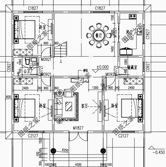 農村別墅平屋頂設計圖，晾曬糧食，屋頂美夢，開個爬梯，樣樣不誤