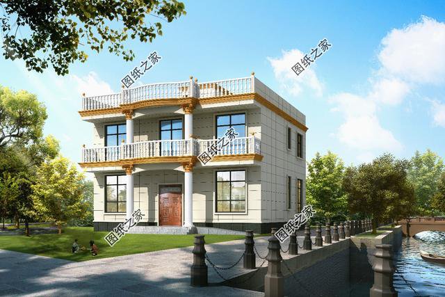 農村別墅平屋頂設計圖，晾曬糧食，屋頂美夢，開個爬梯，樣樣不誤