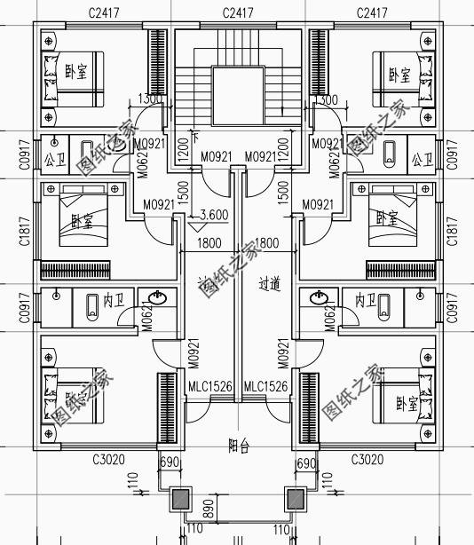 農村二層羅馬柱別墅外形圖，讓你的別墅漂亮大氣，透露著氣質