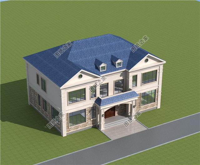 二層和二層半共堂屋雙拼別墅設計圖，建房子傳統習俗不能丟