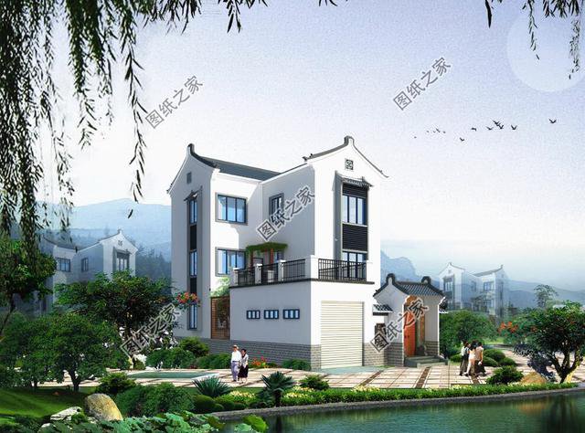 農村帶小院子花園別墅效果圖，不用請設計師，施工隊照著就能建