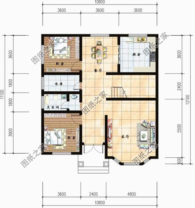 120平自建房設計圖紙，農村自建房推薦，喜歡就收藏吧