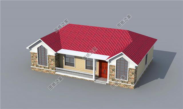 農村1層5間平房圖片，一家五口住著也足夠，趕快收藏圖紙