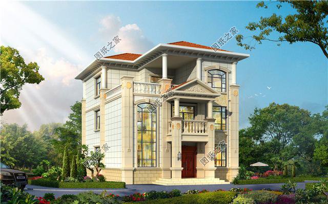 歐式獨棟三層別墅設計圖，趕快收藏圖紙吧，開春就建房