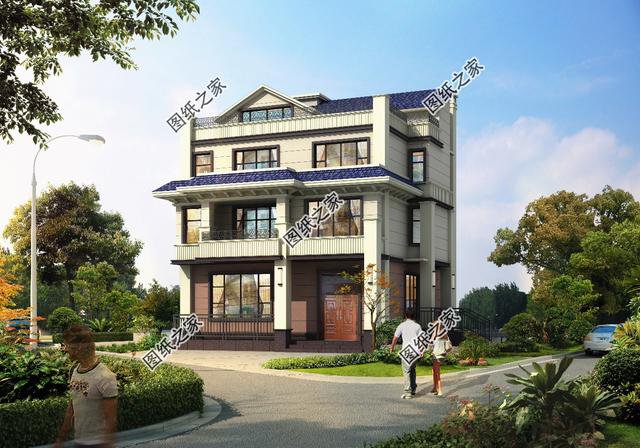 三層半農村別墅外觀圖，經濟實用才是關鍵，建房不要錯過