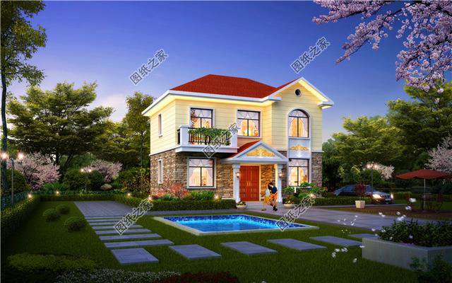 三間二層15萬(wàn)左右設(shè)計(jì)圖，造價(jià)經(jīng)濟(jì)劃算，適合建給父母居住