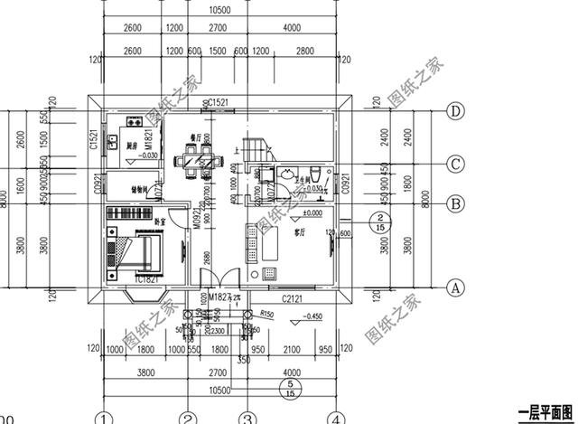 三間二層15萬(wàn)左右設(shè)計(jì)圖，造價(jià)經(jīng)濟(jì)劃算，適合建給父母居住