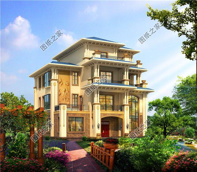 三層半帶露臺別墅圖片，想要大露臺的就這樣設計，洋氣又實用