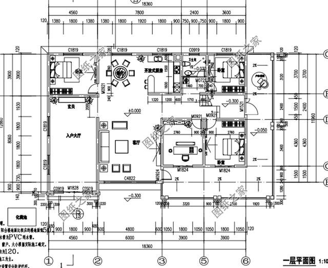 農村三室一廳設計圖，外觀大氣，布局實用又合理，真不錯！