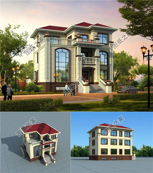 三層樓房設計圖紙，真正值得建的好房子，讓農村別墅不再普通