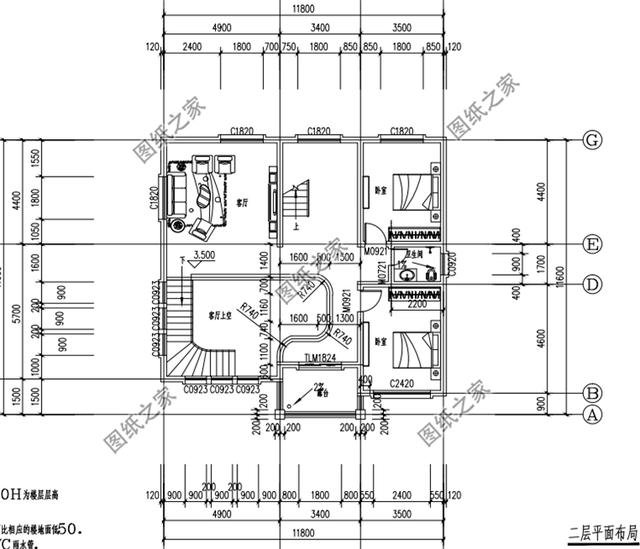12x12米農村建房平面圖，戶型方正，住在里面那是非常的享受