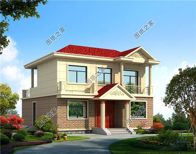 農村二層9×11米房子設計圖，施工簡單造價經濟，第一款16萬可以建