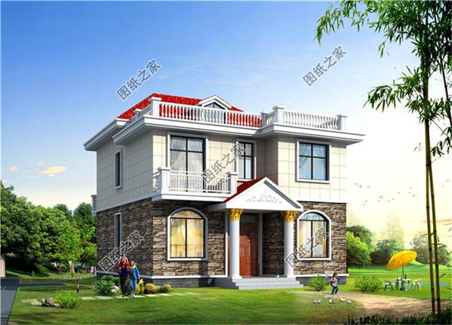 農村二層9×11米房子設計圖，施工簡單造價經濟，第一款16萬可以建