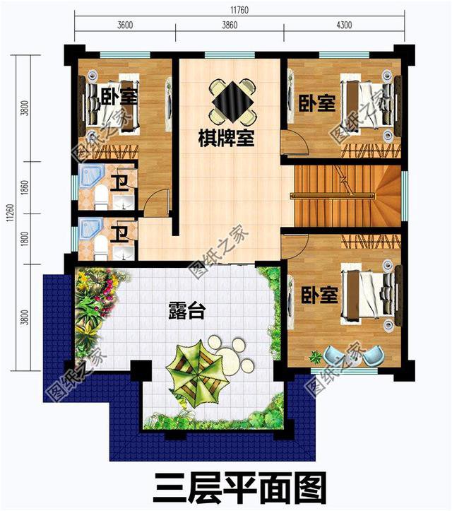 三層磚混結構別墅設計圖，超高性價比，這樣的別墅在農村已經遙遙領先啦