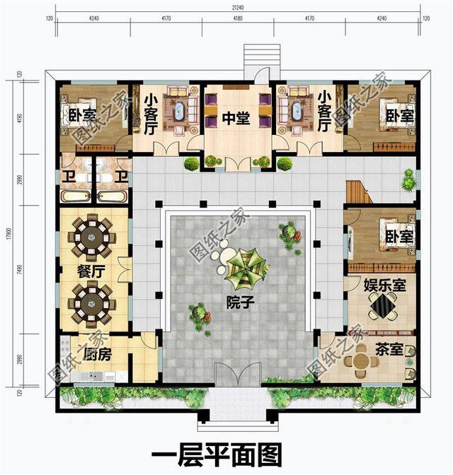 農村自建中式庭院別墅，戶型驚艷，居住生活方便