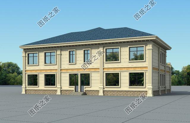 農村兩戶連體二層別墅，省錢又省力，兩家人齊聚一堂