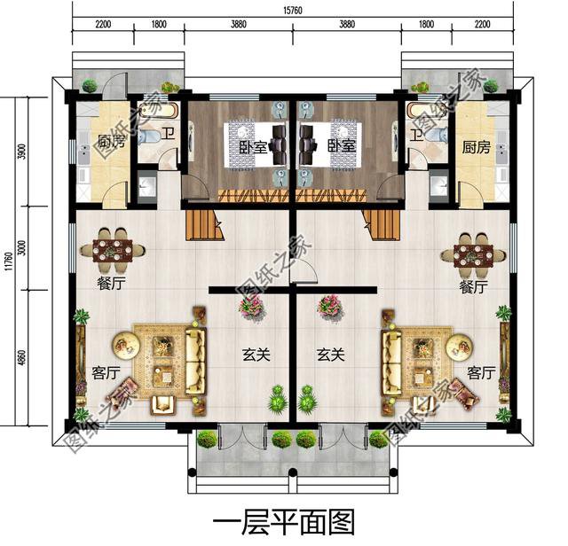 現(xiàn)代簡(jiǎn)約二層雙拼別墅，時(shí)尚美觀，兄弟攜手奔小康