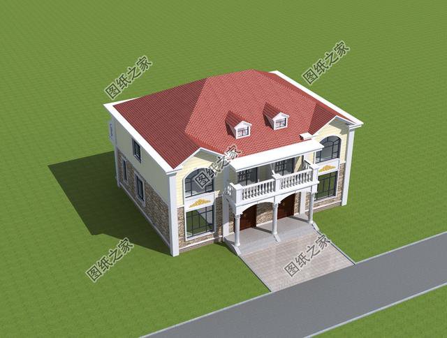 現(xiàn)代簡(jiǎn)約二層雙拼別墅，時(shí)尚美觀，兄弟攜手奔小康