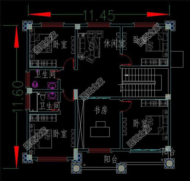 農村二層樓帶陽臺設計，戶型精巧實用，不浪費空間