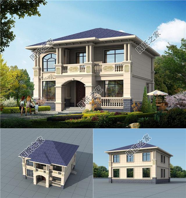 農村二層樓帶陽臺設計，戶型精巧實用，不浪費空間