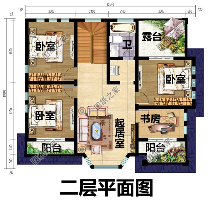 農村三間兩層樓房設計圖