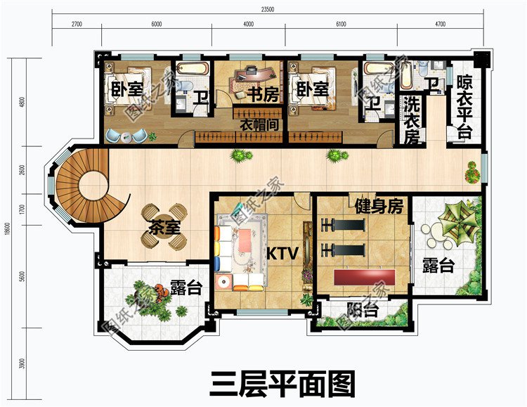最好看大氣的豪華三層樓房設計圖